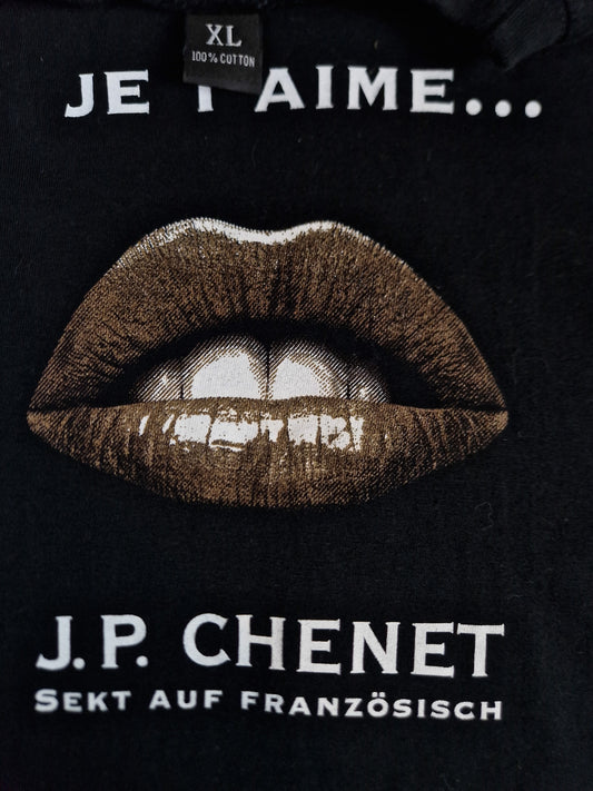 J.P. Chenet Shirt Wein/Sekt Werbung Schwarz XL
