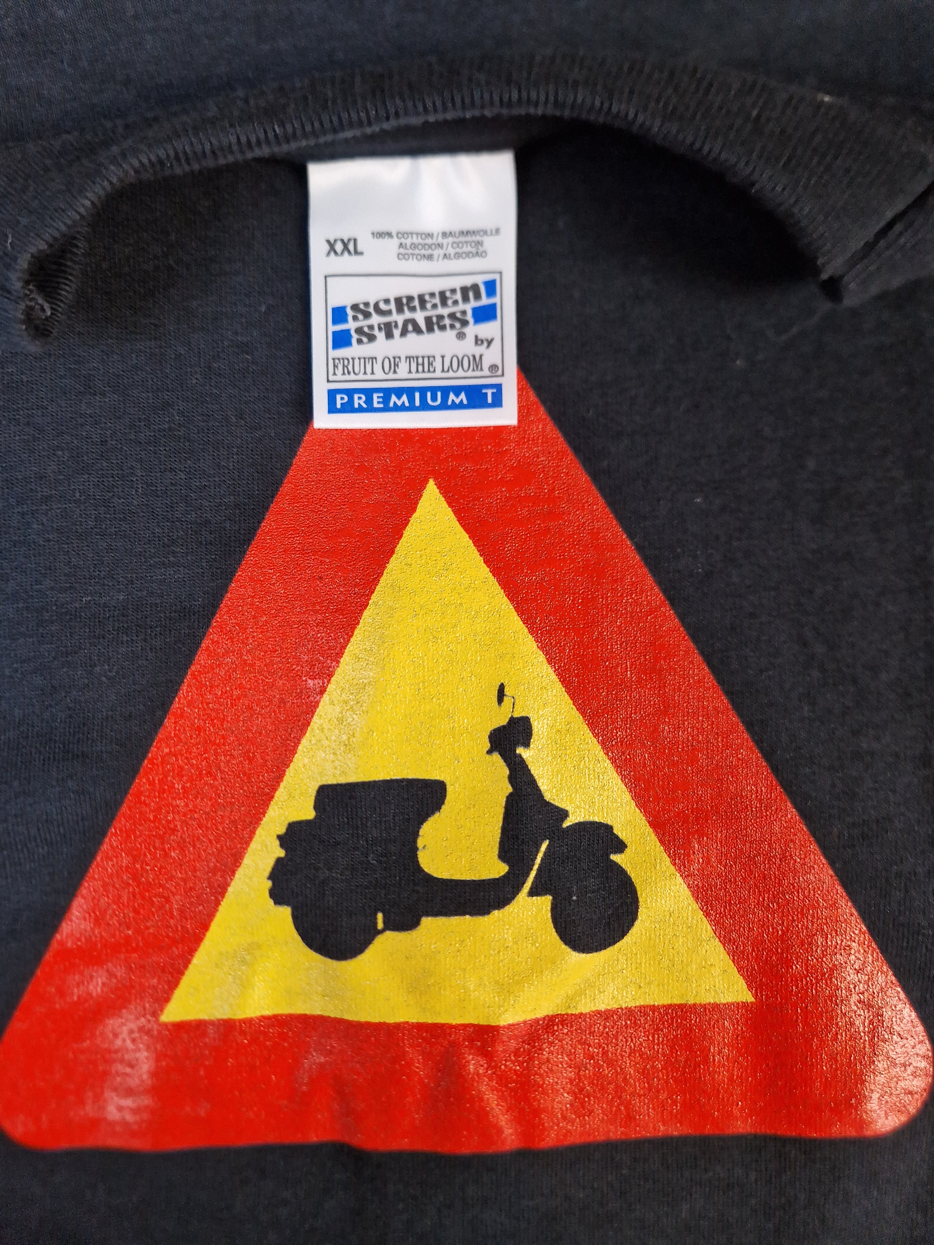 Vintage Screen Stars Shirt Vespa Schwarz XXL - RareRags