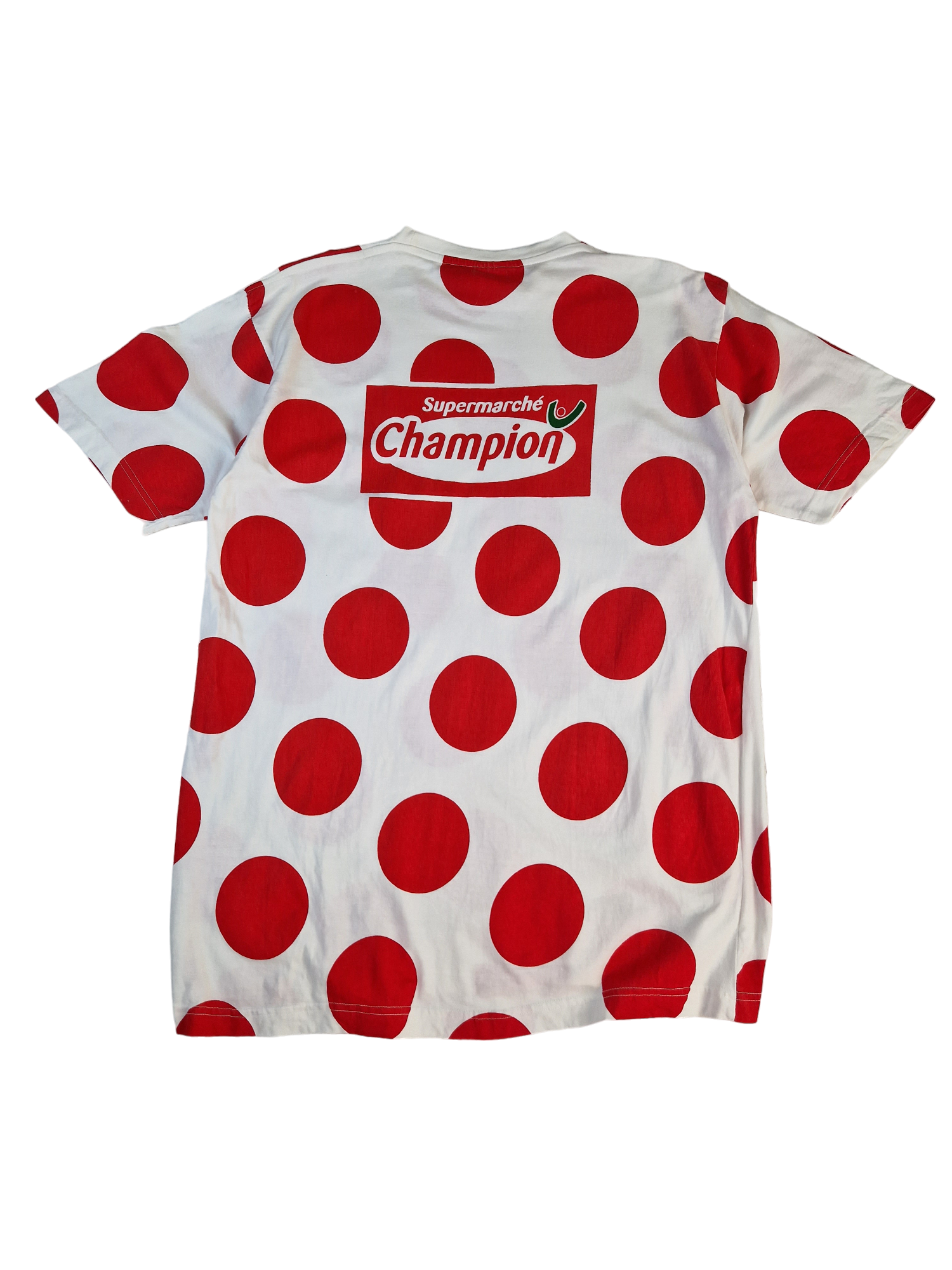 Vintage Shirt Supermarche Champion Werbung Rot Weiß XL