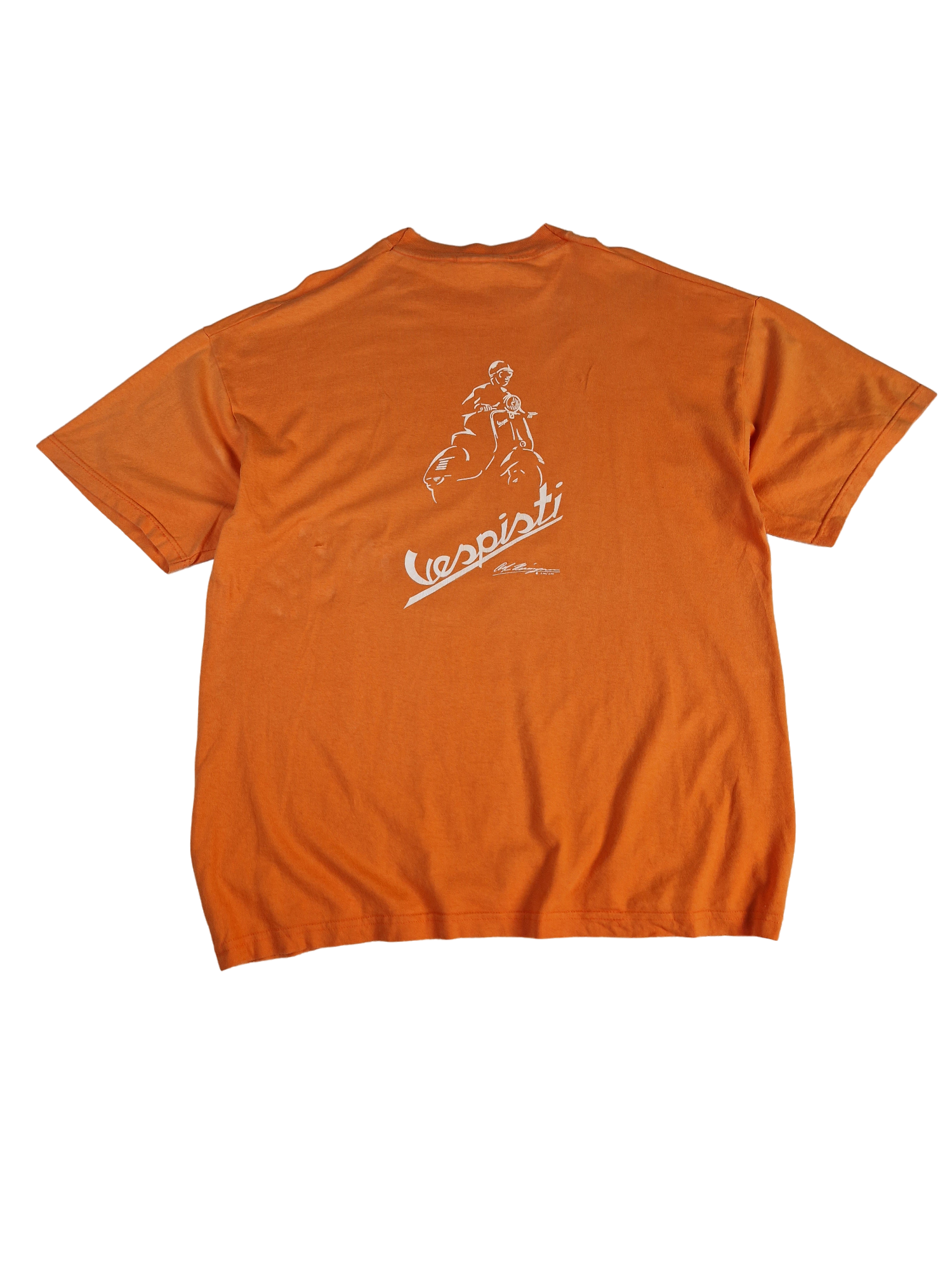 Vintage Screen Stars Shirt Vespisti Vespa Shop 2000 Orange XL