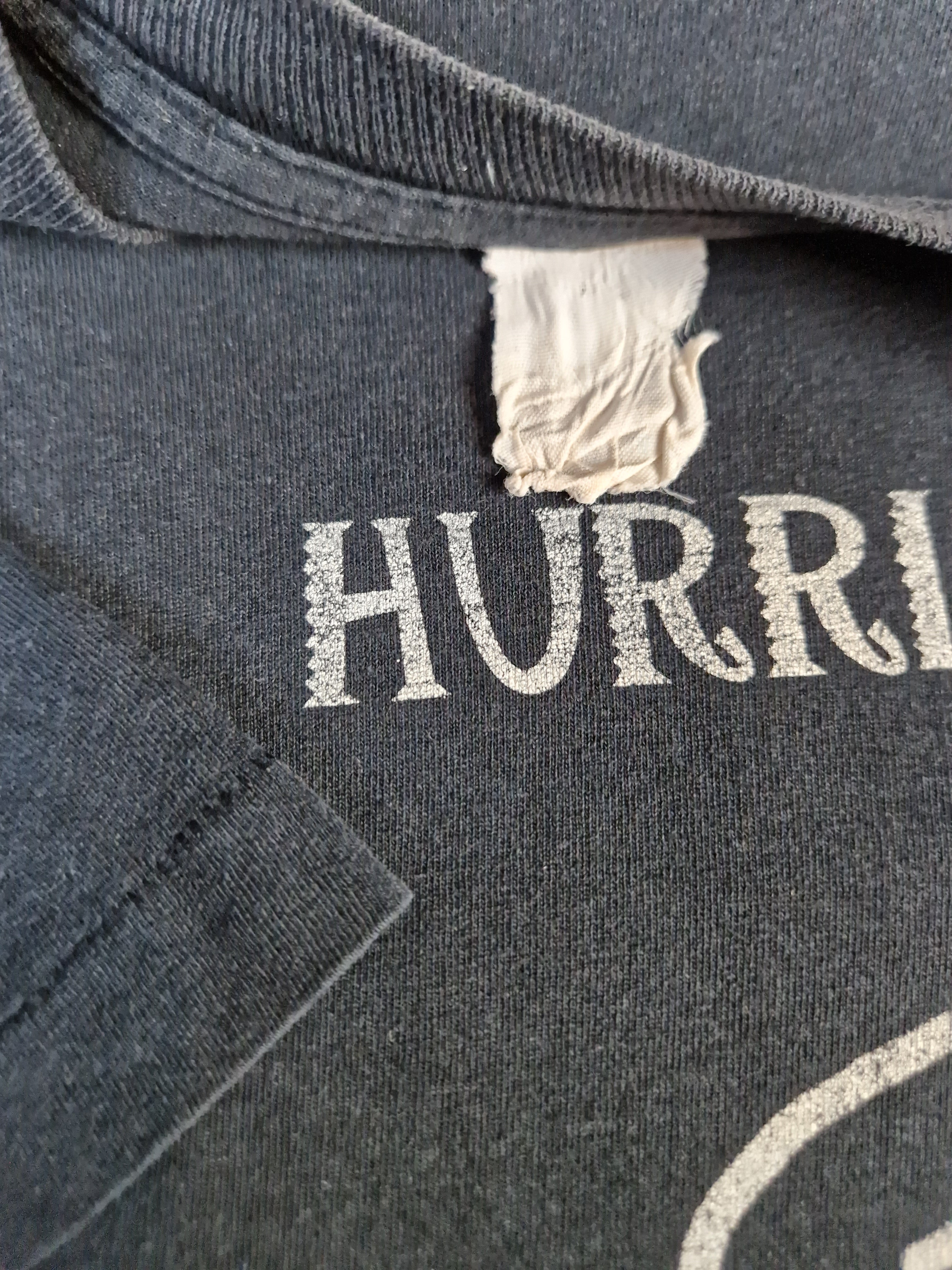 Vintage Schwalbe Shirt Hurricane XT Werbung Single Stitch Dunkelblau M-L - RareRags