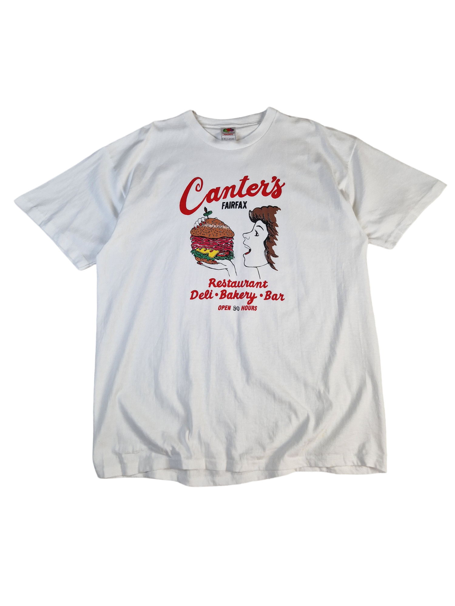 00s Fruit Of The Loom Shirt Canter’s Restaurant and Deli Fairfax Weiß XL