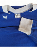 Vintage Erima Trikot Langarm 70s Blank Made In West Germany Blau Weiß M