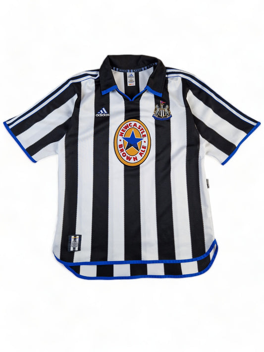 Vintage Adidas Trikot Newcastle United 99/00 Heim Fußball Schwarz Weiß L