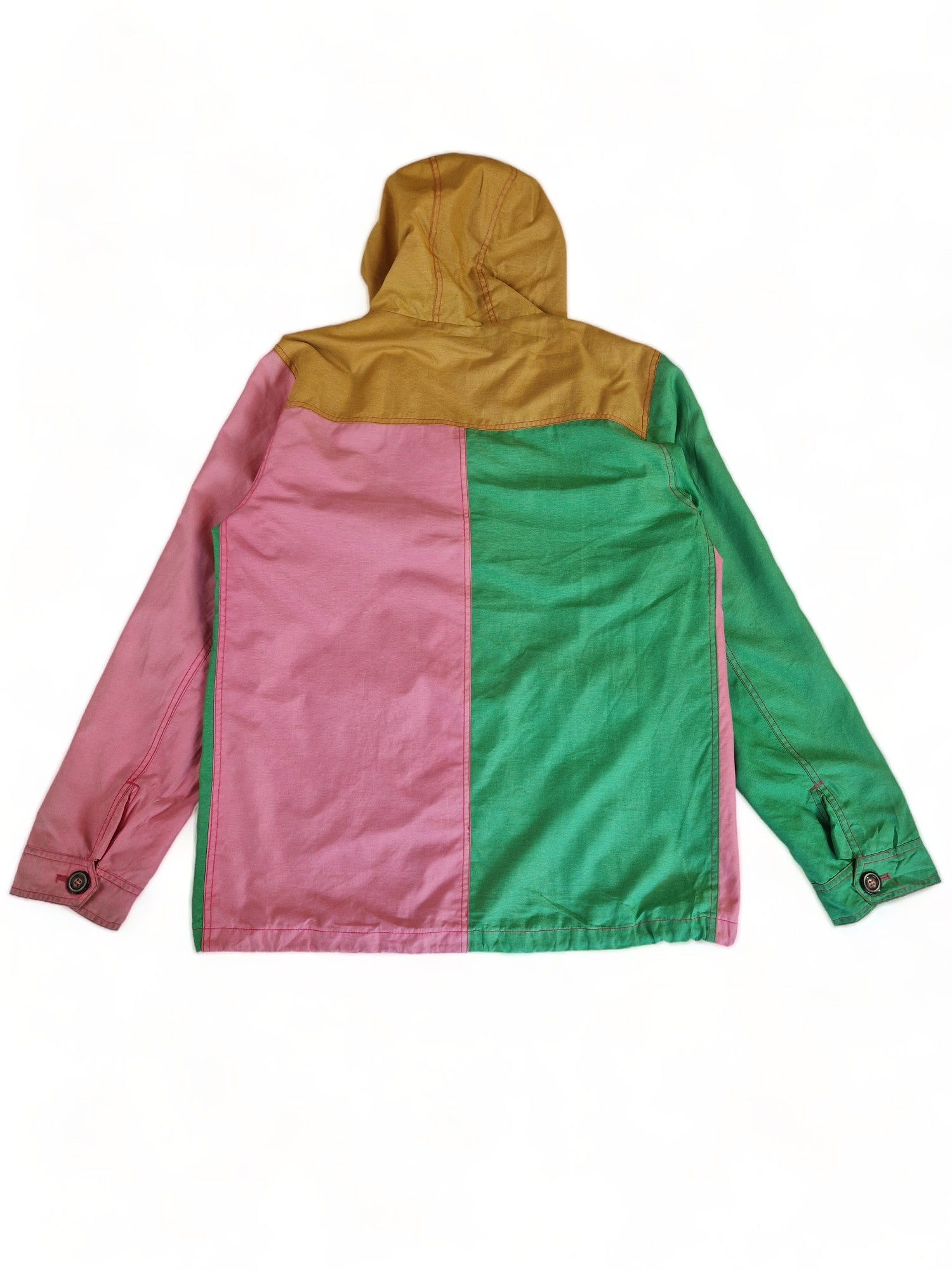 Vintage Titicaca Jacke Mit Kapuze Colorblocked Ethno Muster Bunt L