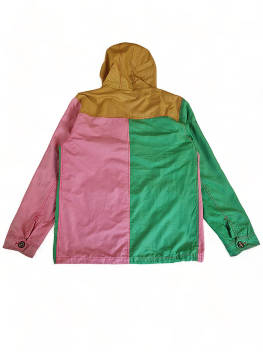 Vintage Titicaca Jacke Mit Kapuze Colorblocked Ethno Muster Bunt L