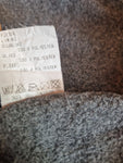Vintage Exes Jacke Abstract Skelett/Fossilien Print Fleece Innenfutter Grau Blau S-M
