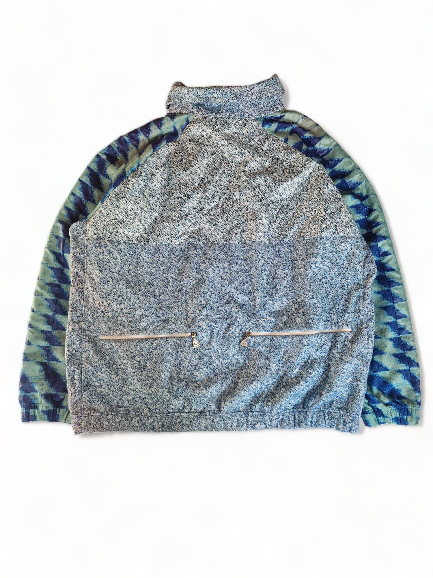 Vintage Sibille Fahrradjacke Racing Made in France Hiver Blanc Bleu Course Route Weiß Blau M-L