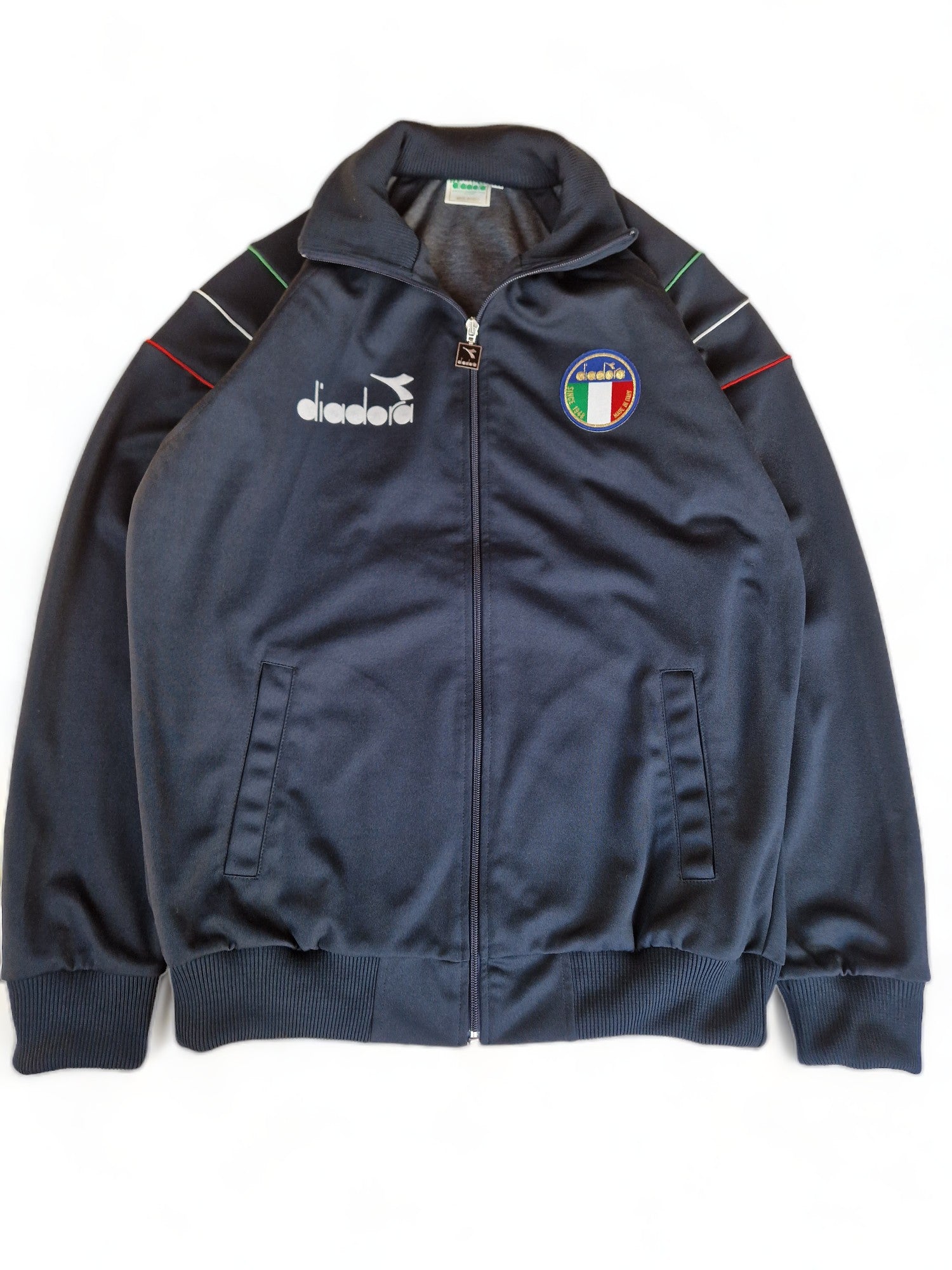 Diadora Sportjacke Retro Italia Dunkelblau L