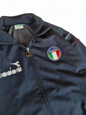 Diadora Sportjacke Retro Italia Dunkelblau L
