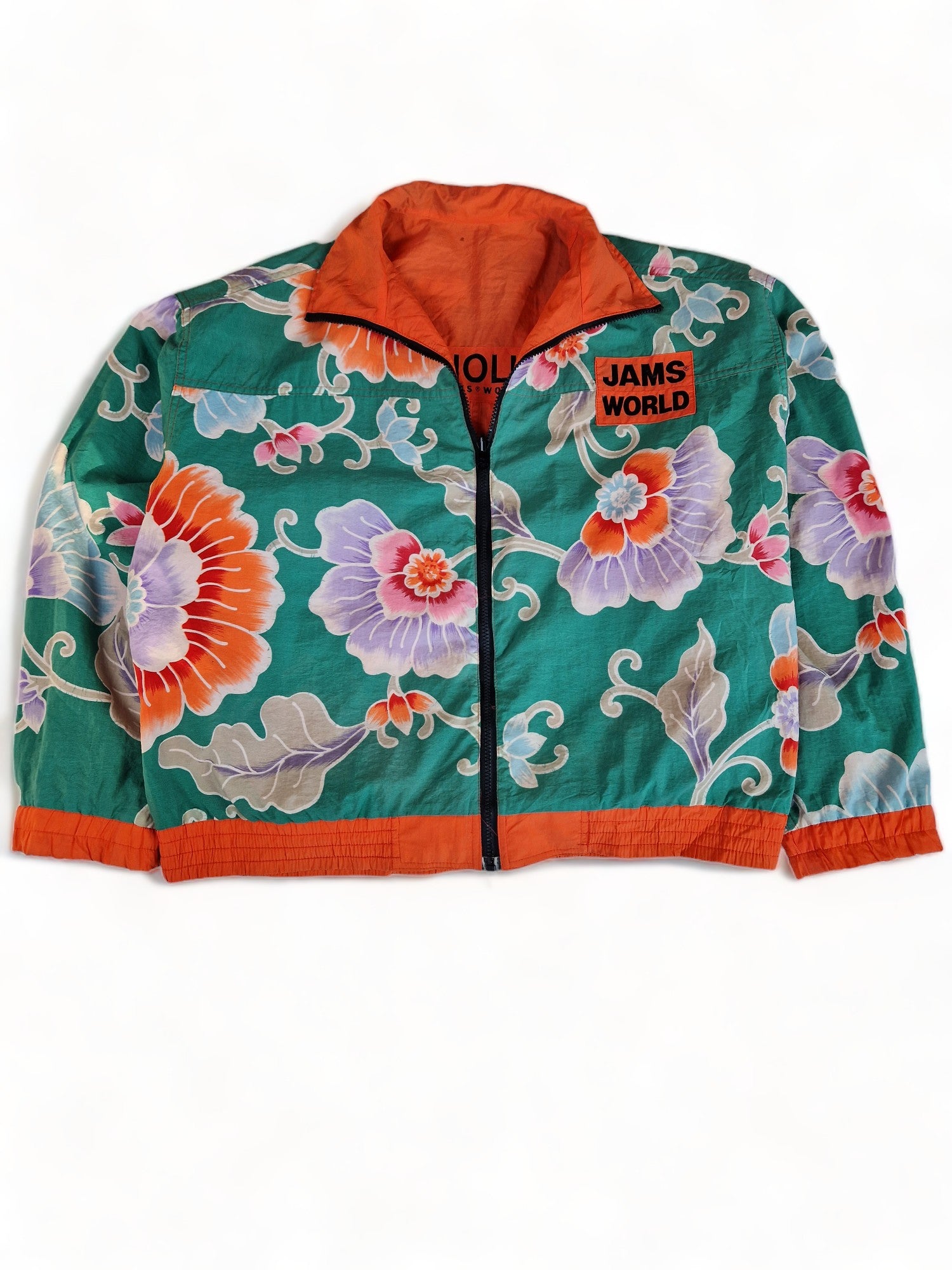 Vintage Sportjacke/Windbreaker Reversible 2in1 Surf Lines Jams World Honolulu Hawaii USA M