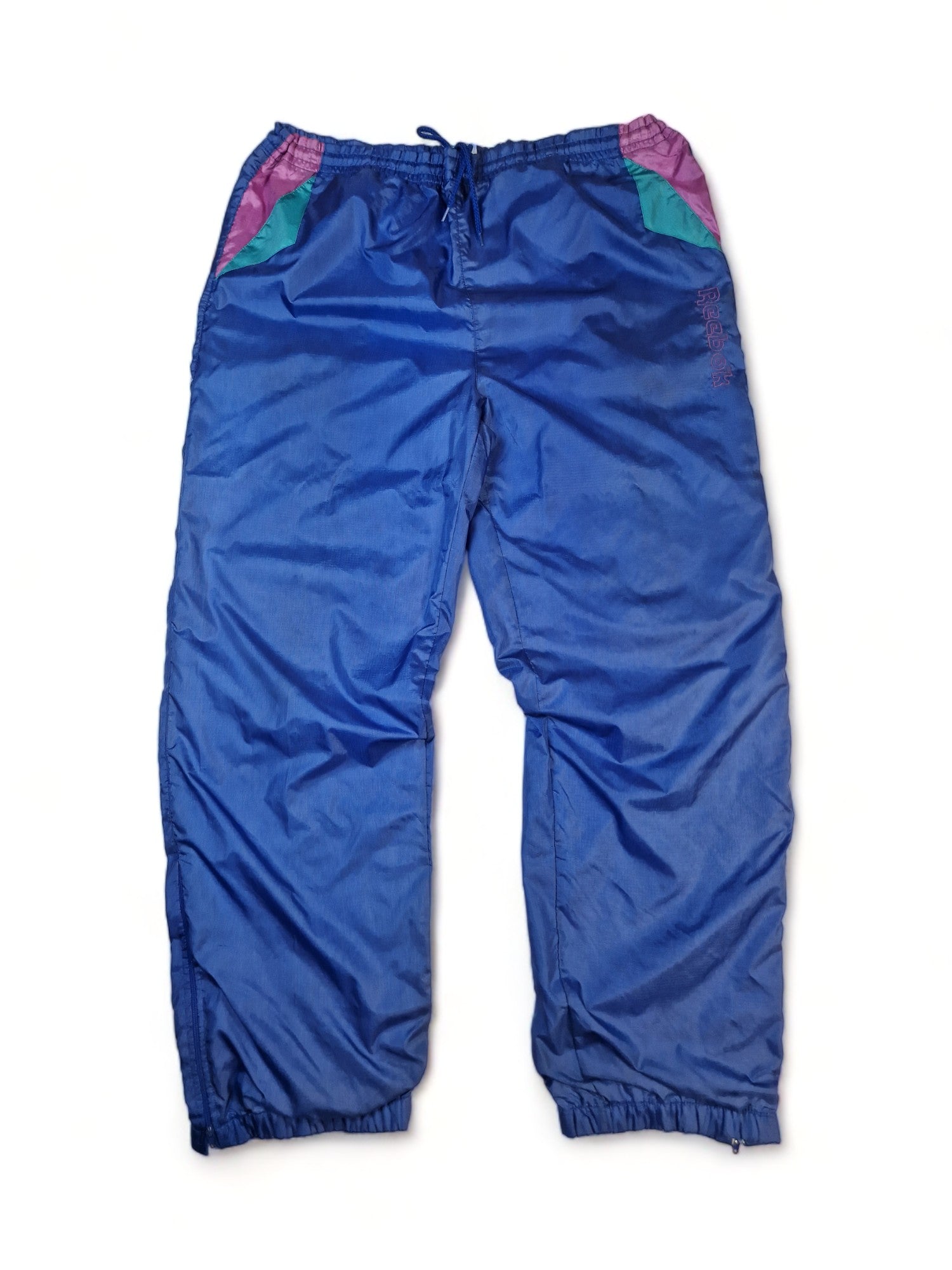 Vintage Reebok Jogginghose Made In Singapore Blau L