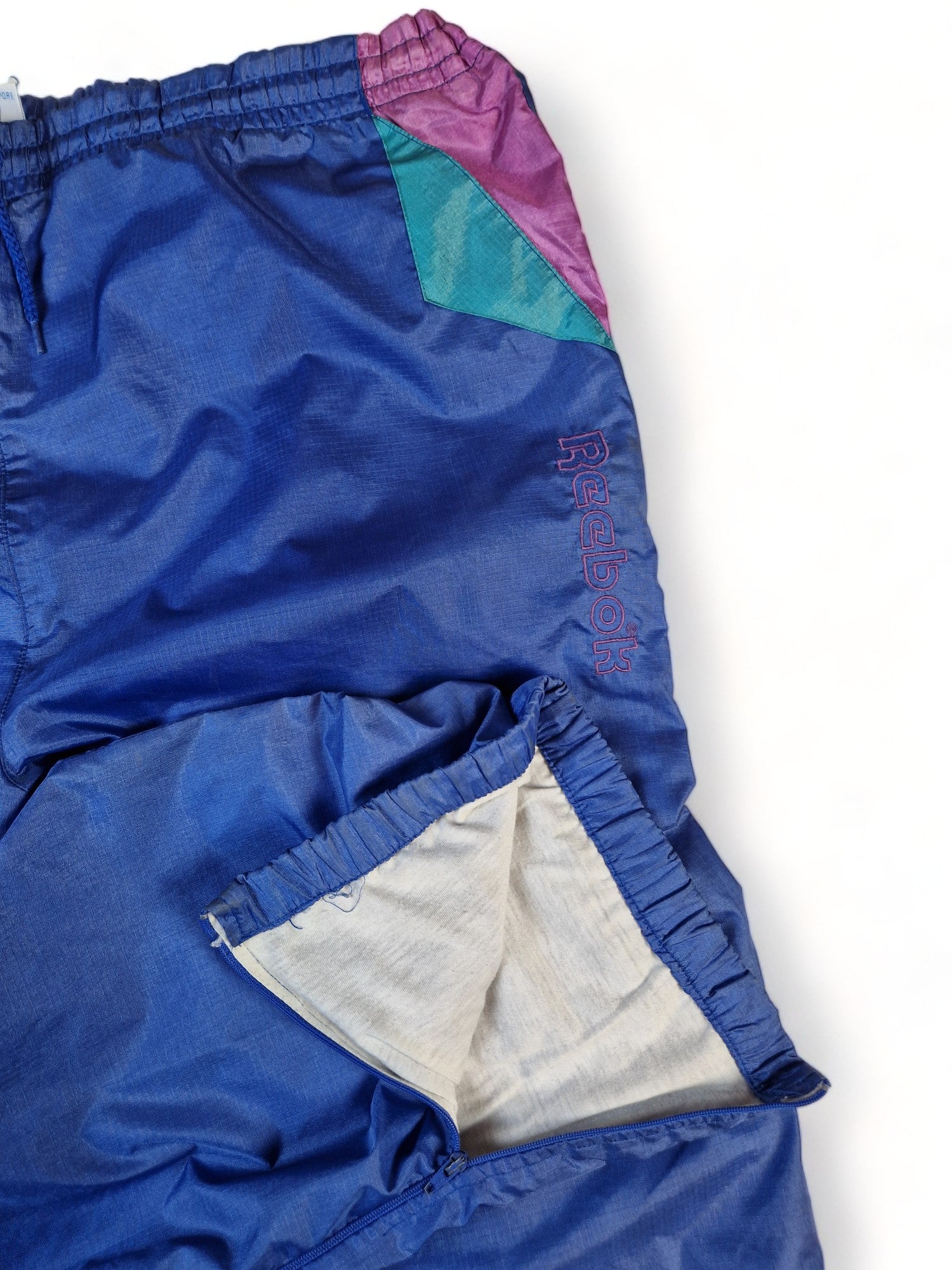 Vintage Reebok Jogginghose Made In Singapore Blau L
