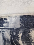 Vintage Shirt "Greece, Troy" Allover Print Weiß Grau S-M