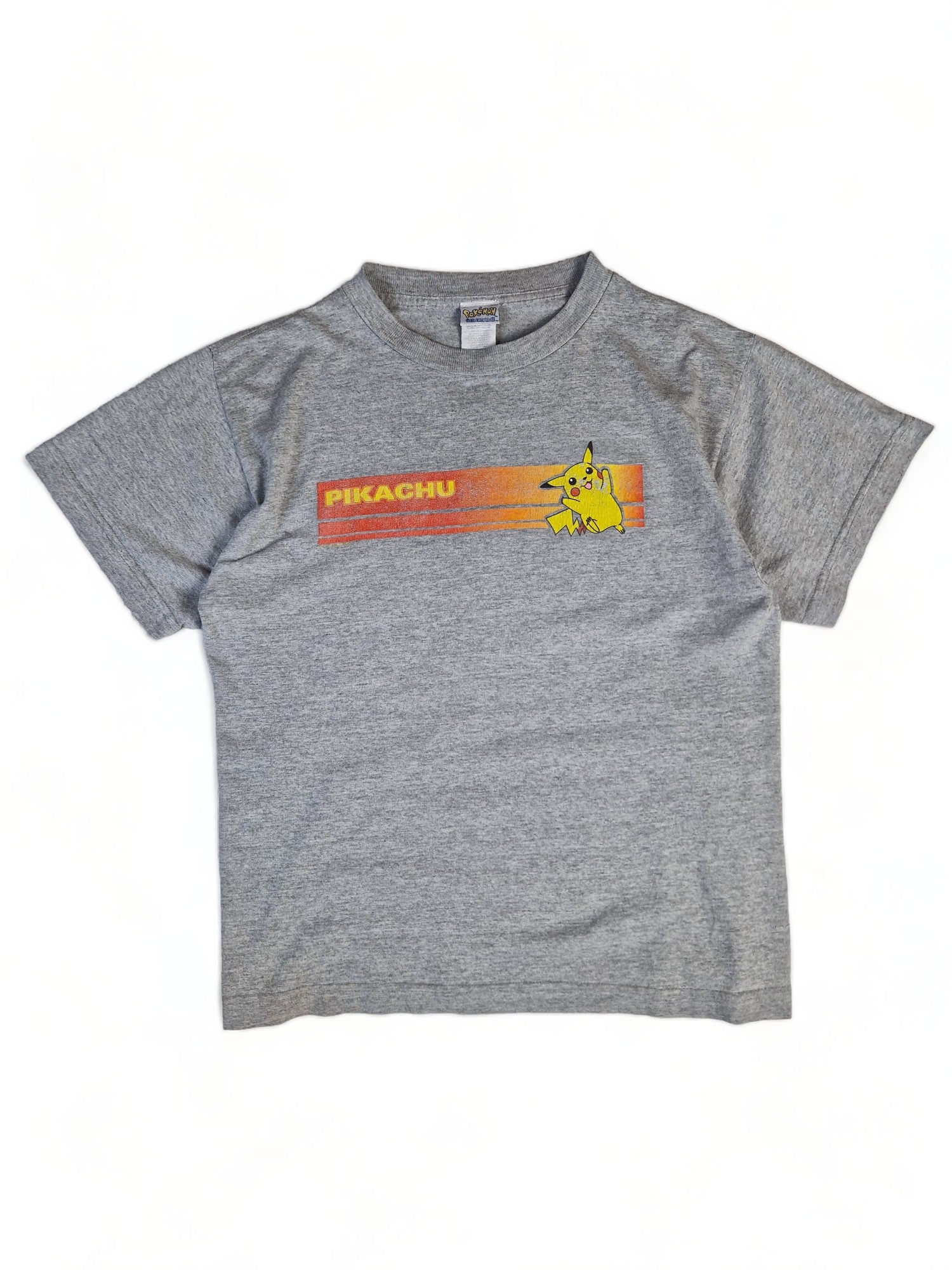 Vintage Pokemon Shirt Pikachu Print Grau M-L - RareRags