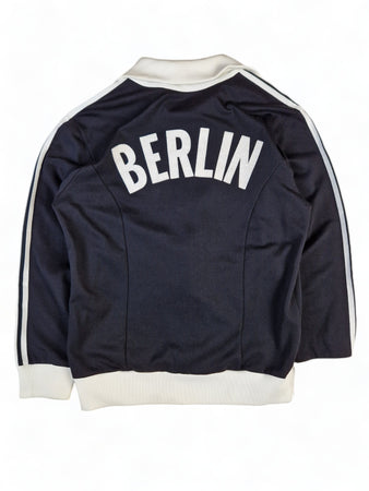 Rare! Vintage Adidas Sportjacke Beckenbauer 70s "Berlin" Schwarz Weiß (7) S-M