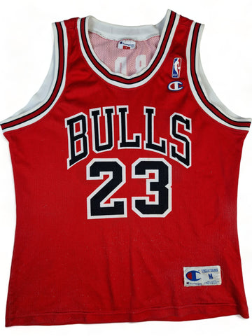 Vintage Champion Jersey Chicago Bulls Jordan #23 Rot M