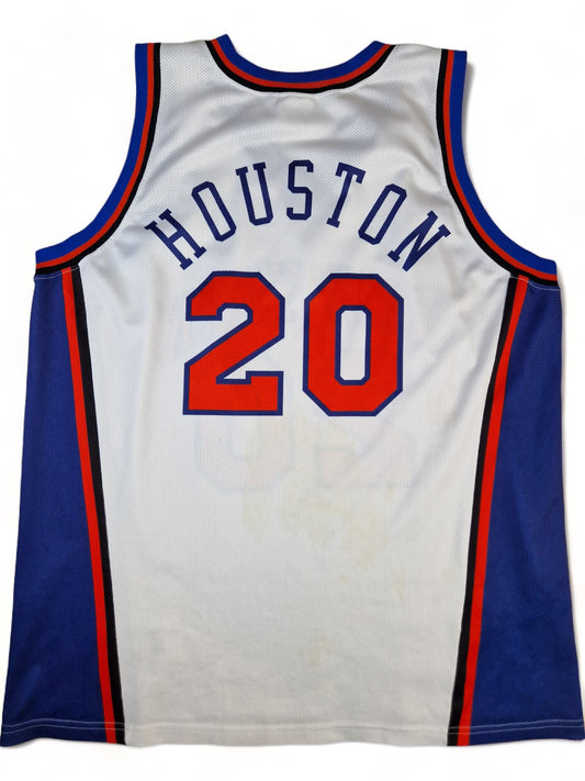 Vintage Champion Jersey New York Knicks #20 Houston Made In Italy Weiß Blau XXL