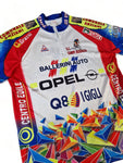 Vintage Tre Emme Rad-Trikot Ballerini Auto Opel Mercedes Q8 I Gigli Bunt (54) XL