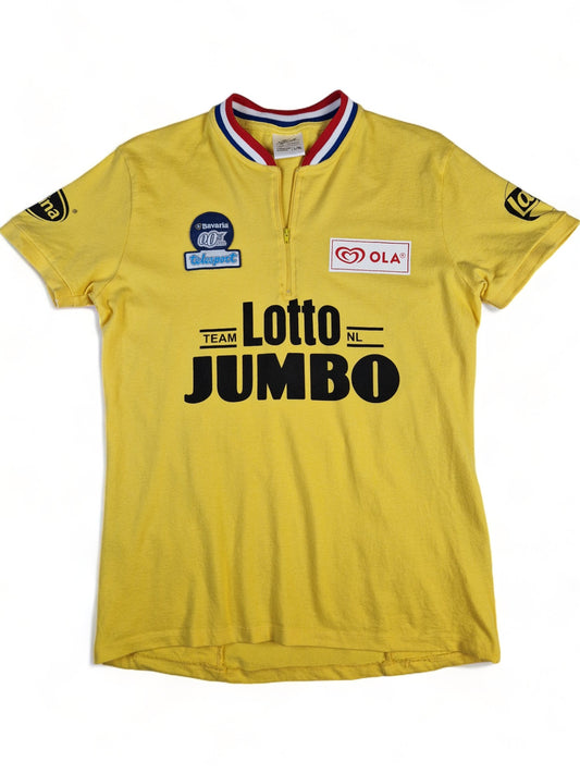 Vintage Joop Zoetemelk Rad-Trikot Team Lotto Jumbo Gelb L/XL