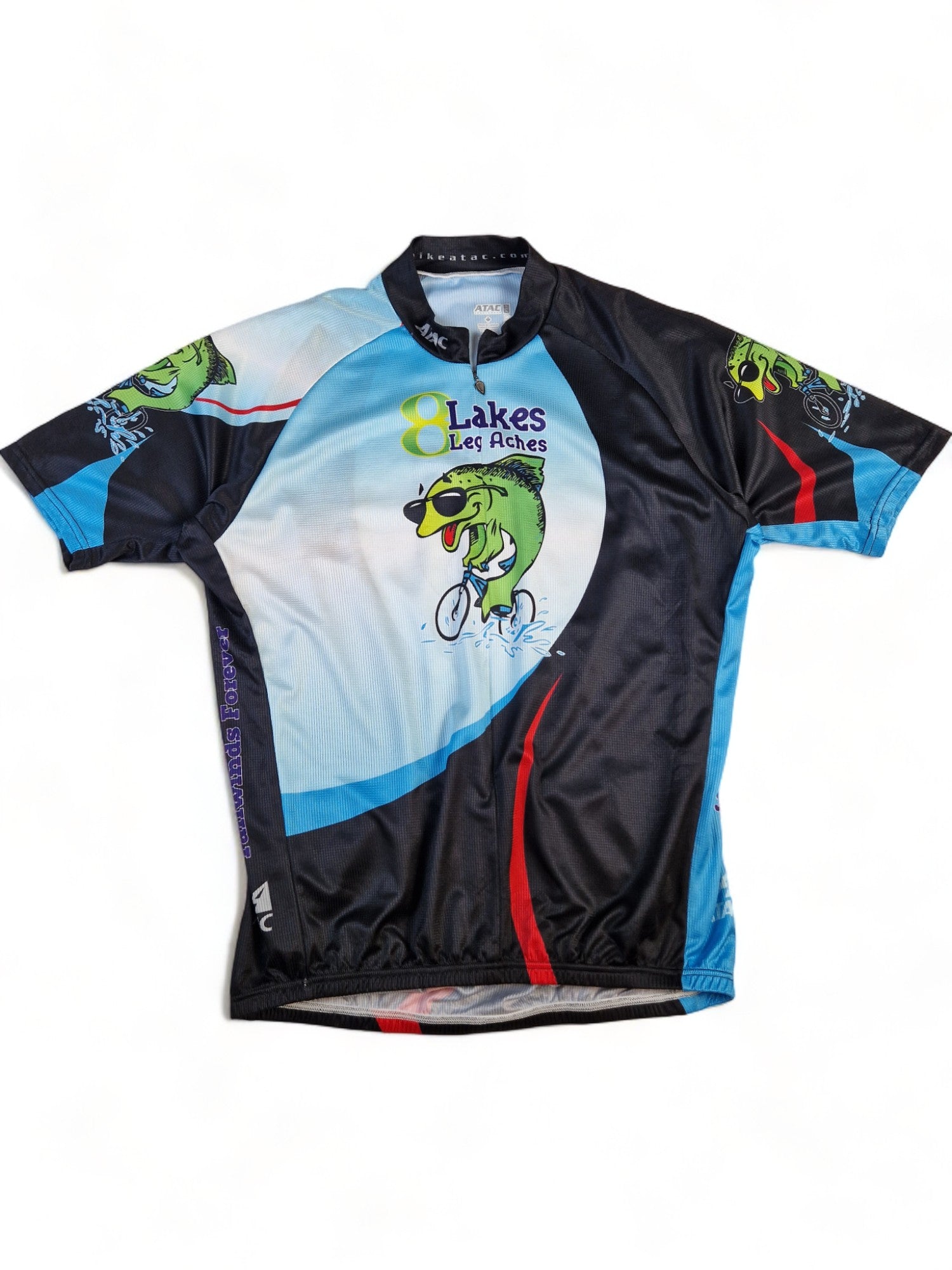 Atac Rad-Trikot 8 Lakes Leg Aches Made In Canada Schwarz Blau XL