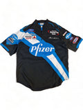 Vintage Team Caliber Shirt Mark Martin Pit Crew NASCAR Winston Cup Schwarz Blau XL