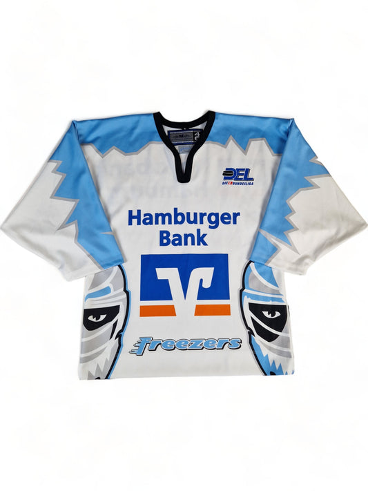 Metzen Athletic München Eishockey-Jersey Hamburg Freezers Mit Unterschriften Blau Weiß M-L