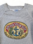 Vintage Hanes Sweater 80s "Anchor Steam Beer" Made In USA Grau XL
