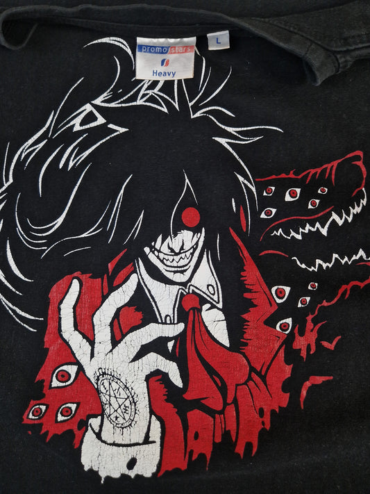 Vintage Promo Stars Shirt Van Helsing Anime Print Schwarz L