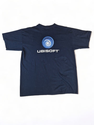Vintage B&C Shirt Ubisoft Logo Front & Back Print Dunkelblau L