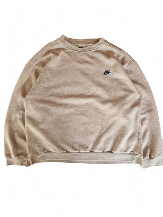 Vintage Nike Sweater Cozy Basic Made In Singapore Grau L