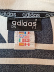 Vintage Adidas Longsleeve/Sweater Big Trefoil Print Made In Greece Weiß Schwarz M