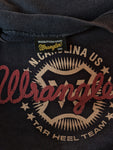 Vintage Wrangler Sweater Basic Logo Print Dunkelblau XXL