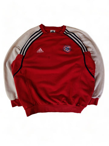 Vintage Adidas Sweater FC Bayern München Rot Weiß XL