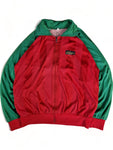 Vintage Olympics Sportjacke 80s Rot Grün (50) L-XL