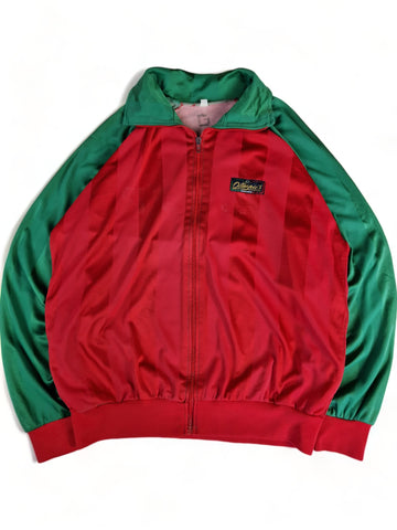 Vintage Olympics Sportjacke 80s Rot Grün (50) L-XL