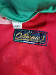 Vintage Olympics Sportjacke 80s Rot Grün (50) L-XL