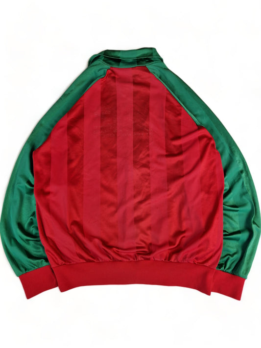 Vintage Olympics Sportjacke 80s Rot Grün (50) L-XL