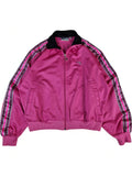 Vintage Diadora Sportjacke Logostreifen Rosa (42) S-M