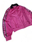 Vintage Diadora Sportjacke Logostreifen Rosa (42) S-M