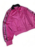 Vintage Diadora Sportjacke Logostreifen Rosa (42) S-M