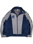 Vintage Lotto Sportjacke Calcio Italia Fußball Grau Blau M