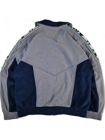 Vintage Lotto Sportjacke Calcio Italia Fußball Grau Blau M