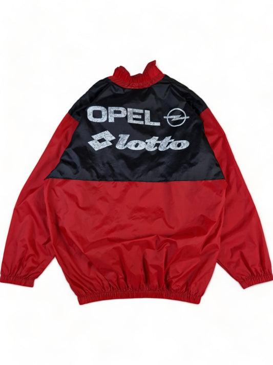 Vintage Lotto Sportjacke Opel AC Milan 1993-1994 Schwarz Rot M-L