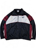 Vintage Reebok Sportjacke Großes Logo Auf Dem Rücken Weiß Schwarz XXL