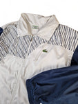 Vintage Lacoste Sportjacke Tennis Weiß Navy L-XL