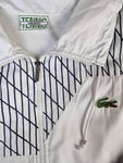 Vintage Lacoste Sportjacke Tennis Weiß Navy L-XL