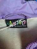 Vintage Capriole By Golden Team Sportjacke 80s Halfzip Flower Print Made In Italy Lila Bunt (36) S-M
