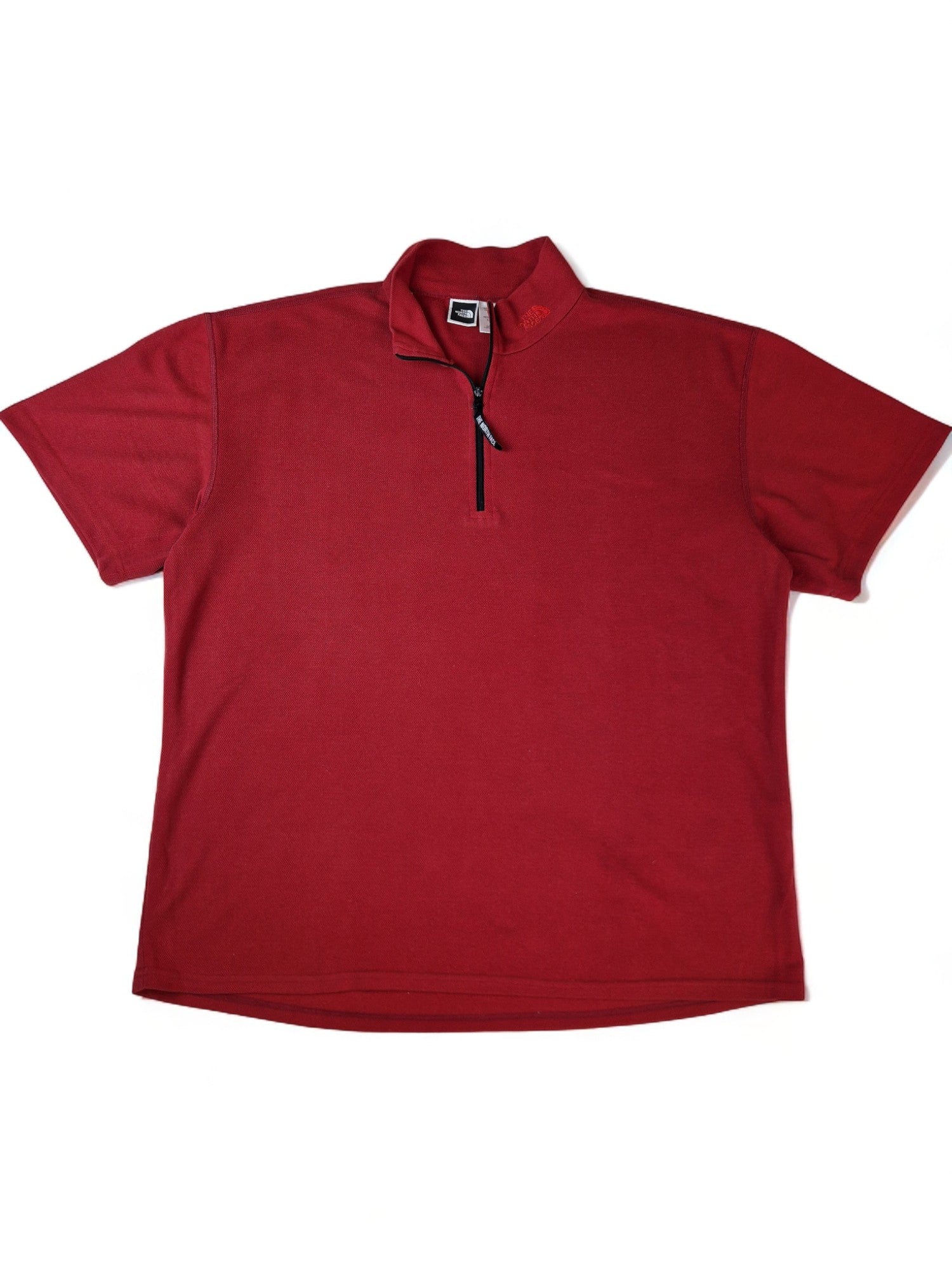 Vintage The North Face Shirt Mit Quarter Zip Made In USA Rot XXL - RareRags