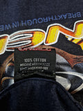 Vintage O'neil Bootleg Shirt Backprint Dunkelblau M-L